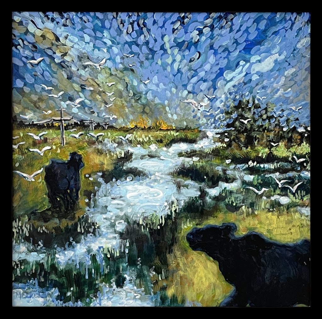 Where Have All the Cows Gone - Acrylic Painting by Mary Lou Mullan