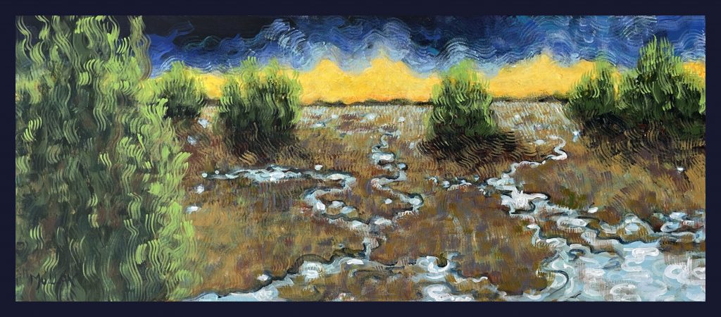 Wetland - Acrylic Painting by Mary Lou Mullan