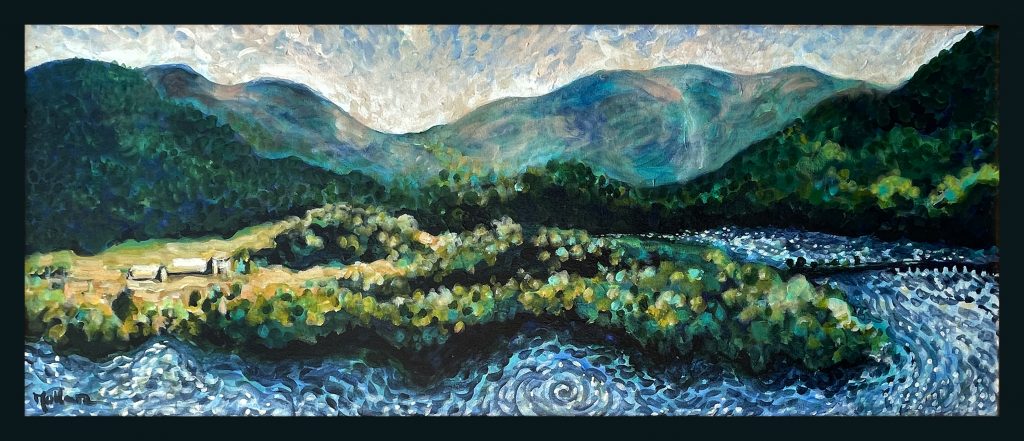 Islands in the Hudson - Acrylic Painting by Mary Lou Mullan