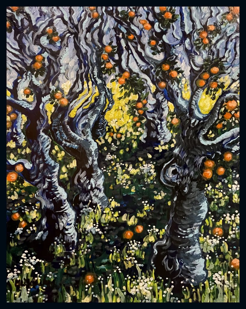 Vanishing Grove #56 - Acrylic Painting by Mary Lou Mullan